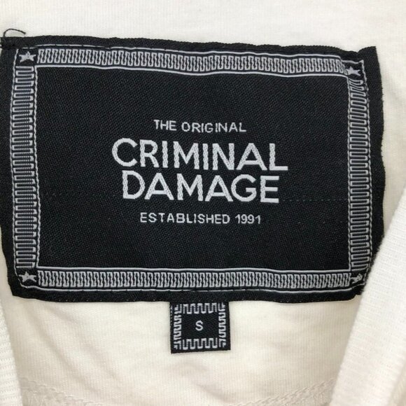 Criminal Damage Pug life white graphic t-shirt  unisex small - Picture 5 of 16